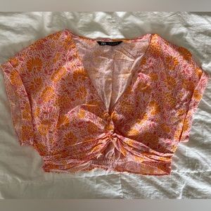 Zara crop tee size L